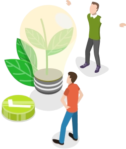 兩人看燈泡裡長新芽